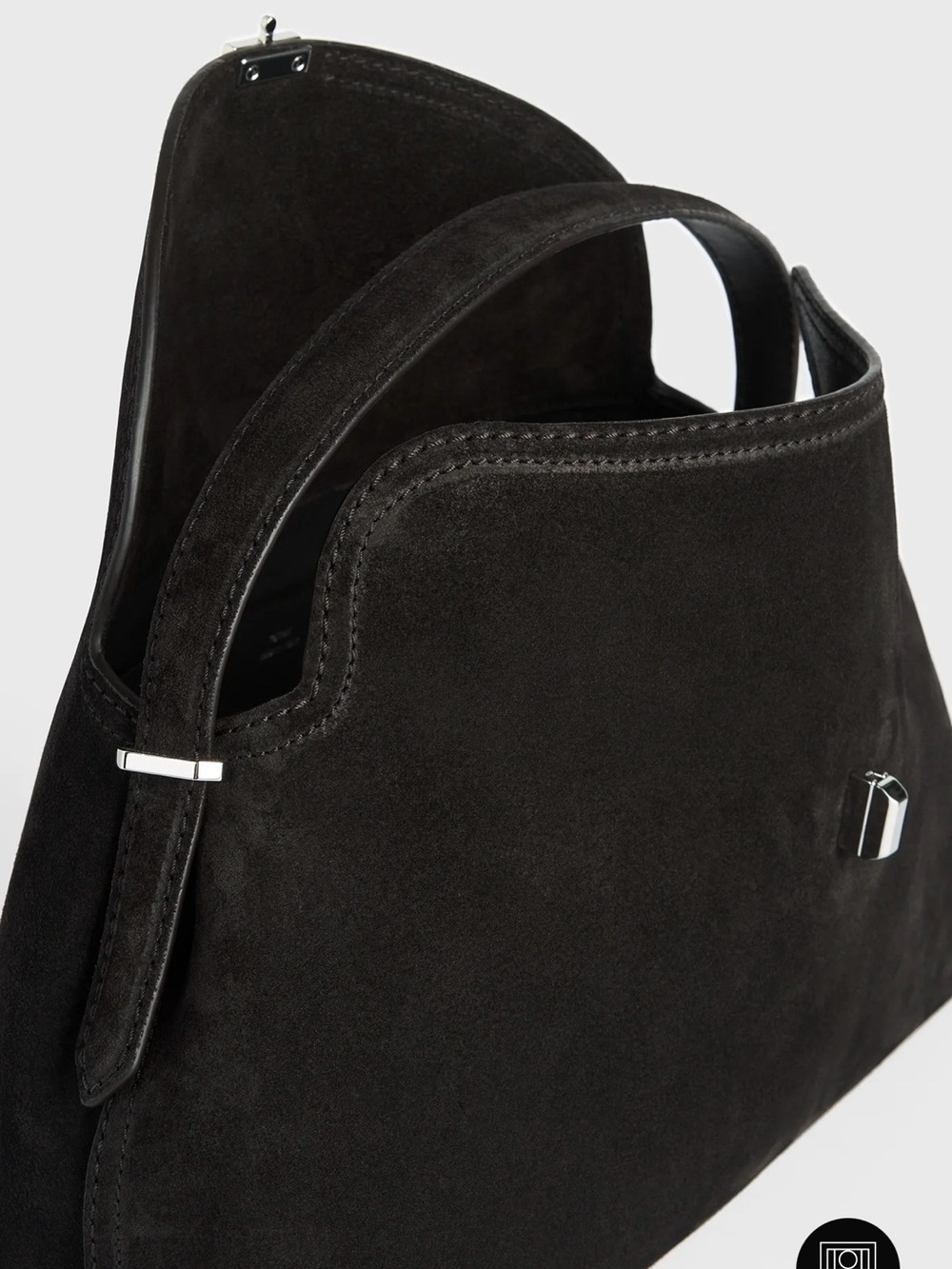 NWT Authentic TOTEME T-lock Brown Suede Top Handle Bag - Picture 7 of 16